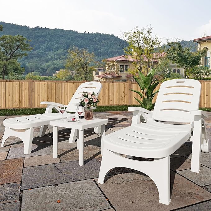 YITAHOME Outdoor Chaise Lounge on Wheels - Photo 8