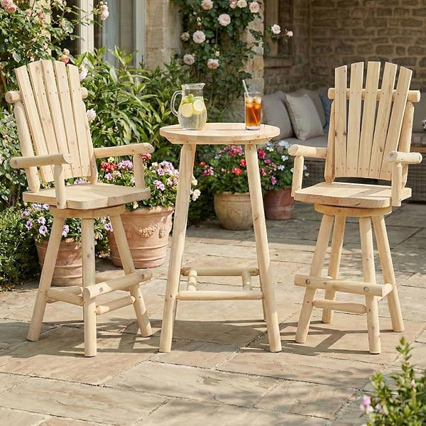 HOMEDIARY 3 Piece Outdoor Bar Set - Photo 1