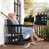 Outsunny 2-Person Patio Swing Glider Bench with Quick Drying Design and Wide Armrest - Photo 4