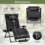 Homall Oversized Zero Gravity Chair, Set of 2 Recliner Lounge Chair with Removable Soft Cushion and Cup Holder - Photo 3