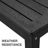 Psilvam Knight Bench Set of 2, Two Person Outdoor Poly Lumber Patio Backless Bench - Photo 4