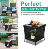 HomVent Patio Wicker Rattan Side Table - Photo 6