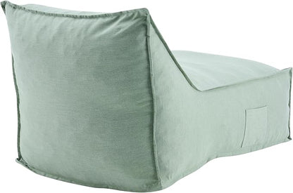 Christopher Knight Home Venny 48" L Outdoor Bean Bag Chair Set of 2, Fabric Bean Bag Chair for Adults and Kids, Indoor/Outdoor Sun Lounger, Patio Lounge Chair Set of 2, Mint