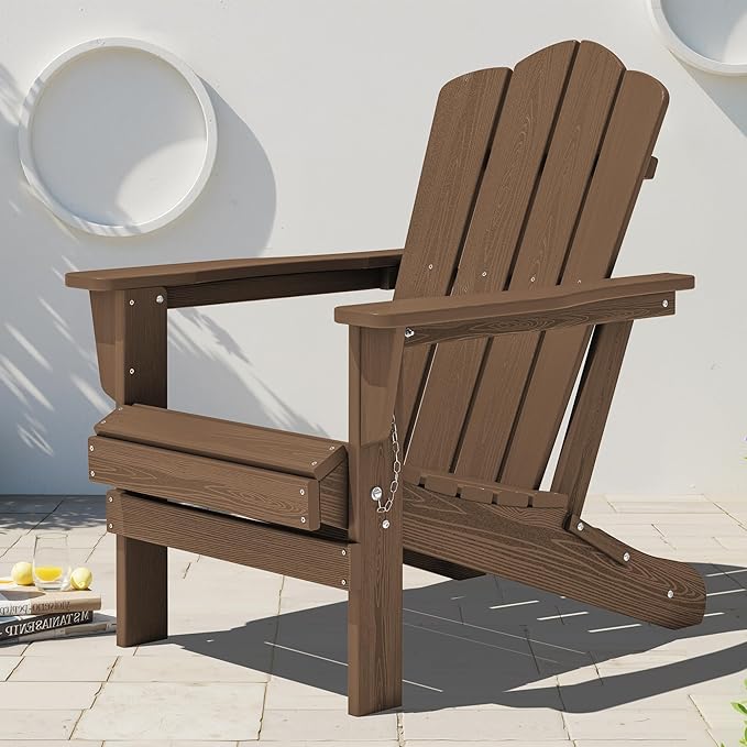 KINGYES Folding HDPE Adirondack Chairs