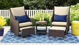Serta Laguna Brown Resin Wicker Outdoor Patio Furniture Collection, Easy Assembly, Porch or Pool - Photo 2