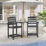 Tall Adirondack Chair, All Weather Resistant Adirondack Bar Stools for Patio, Lawn, Garden, Swimming Pool - Photo 7