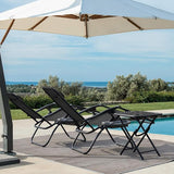 Devoko Patio Zero Gravity Chair Outdoor Folding Recliner Chairs with Table Pool Side Using Lawn Chair Sets with Pillow - Photo 2