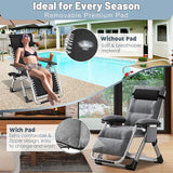 Slsy Zero Gravity Chair, Reclining Lounge Chair with Removable Cushion & Tray for Indoor and Outdoor - Photo 6
