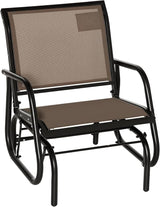 Outsunny Porch Glider, Metal Frame Swing Glider Chair with Breathable Mesh Fabric - Photo 1