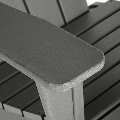WO WESTIN OUTDOOR HDPE Laguna Outdoor Rocking Poly Adirondack Chair (Set of 2), Gray