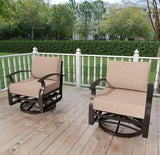 Kurapika 1 Piece Patio Furniture Chair, Outdoor Aluminum Swivel Glider Rocker, Patio Bistro Set Rocking Chair for Porch - Photo 5
