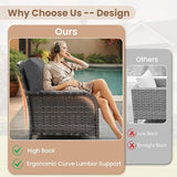 HOOOWOOO Patio Furniture Set, 4 Pieces Outdoor Conversation Set - Photo 5