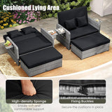 Tangkula Patio Rattan Daybed with 4-Level Adjustable Backrest - Photo 6