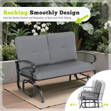 SUNCROWN Outdoor Swing Glider Chair, Patio 2 Seats Loveseat Rocking Chair with Cushions - Photo 7
