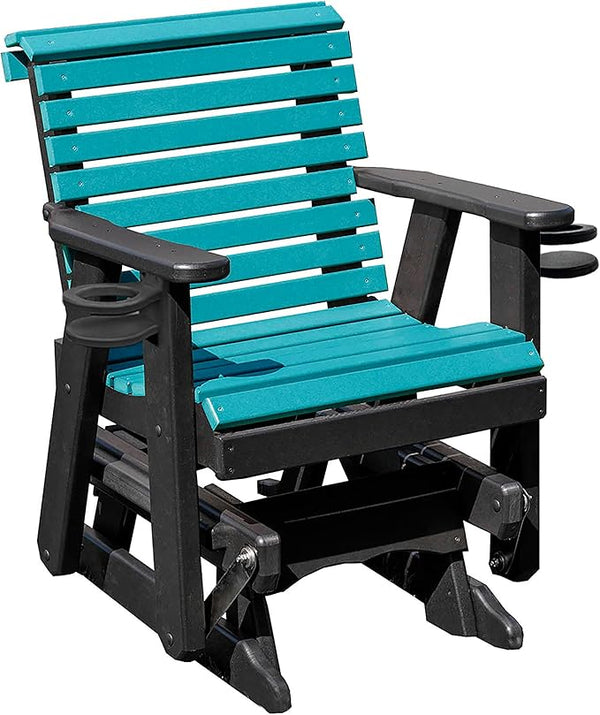 Amish Craftsmanship Made in USA 2FT Heavy Duty Poly Lumber Wood Porch Patio Glider HDPE with No wood fibers Lancaster - Photo 1