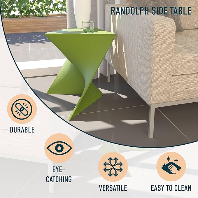 LeisureMod Danbury Modern Vanity Side Table, Green - Photo 6
