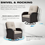 Joyside Wicker Patio Furniture Set, 9 Piece Outdoor Furniture Set with Thickened Cushions, High Back, Deep Seating - Photo 3