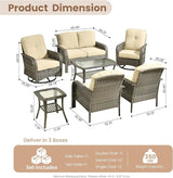 HOOOWOOO Patio Furniture Set, 7 Pieces Outdoor Conversation Set - Photo 7