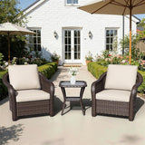 Outdoor Chairs with Side Table, Patio Wicker Chairs - Photo 1