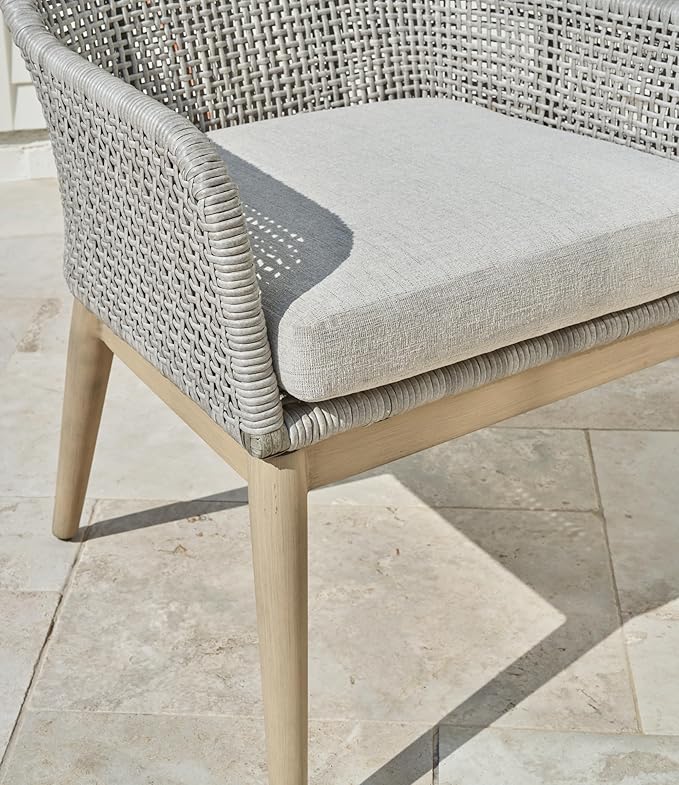 Signature Design by Ashley Seton Creek Cottage Nuvella Weather Resistant Fabric Outdoor Dining Arm Chair with Cushion - Photo 9