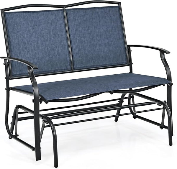 Giantex Outdoor Glider Bench, Patio Glider Bench for Outside, Steel Frame, 400 Lbs Capacity - Photo 1