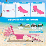 3-in-1 Oversized Sun Tanning Chair with Mat & Face Hole - Photo 3