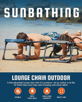 KingCamp Lounge Chair with face Hole, 400LBS Tanning Chairs for Outside - Photo 3