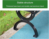 Outdoor Bench Garden Bench, Metal Garden Bench with Backrest and Armrests, Outdoor Patio Bench for Park - Photo 5