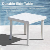 Domi Outdoor Chaise Lounge Chair, Aluminum Patio Lounge Chair with 5 Position Adjustable Backrest and Side Table - Photo 8
