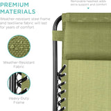 Best Choice Products Set of 2 Adjustable Steel Mesh Zero Gravity Lounge Chair Recliners w/Pillows and Cup Holder Trays - Photo 6