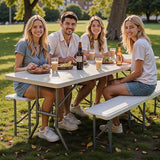 6FT Folding Bench - Heavy Duty 770lbs Capacity, Safety Locking Button & Wider Carrying Handle - Photo 6