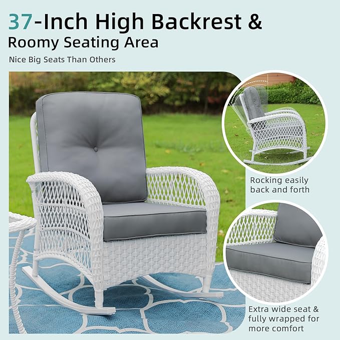 MEETWARM 3 Pieces Patio Conversation Set - Photo 5