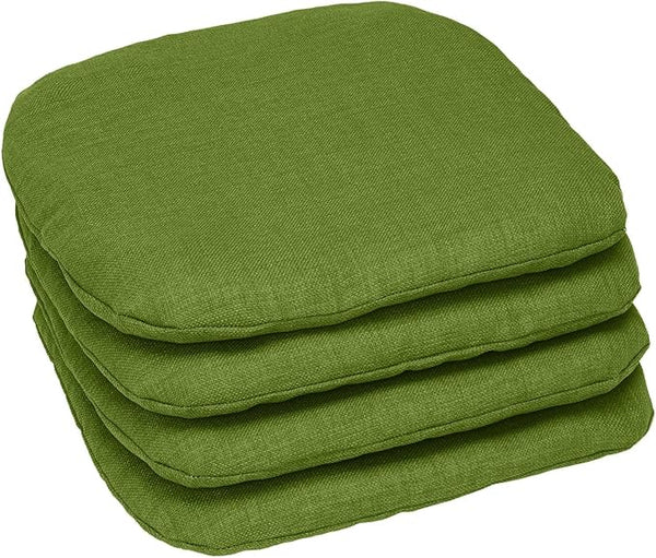 BrylaneHome Indoor/Outdoor Chair Pads (Set of 4) - 16" L x 15.6" W - Water, Stain & Fade Resistant - Willow - Photo 1