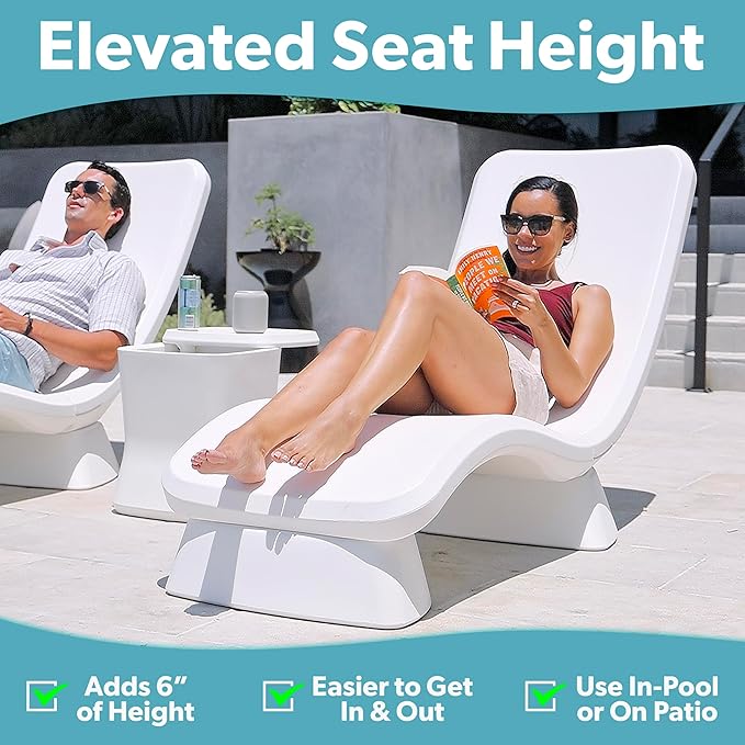 GoSports Coast Modern in Pool Lounge Chair - Waterproof & Weighted Chaise Lounger - Outdoor Pool Furniture for Patio or - Photo 4