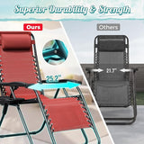 Homall Zero Gravity Patio Folding Lawn Reclining Lounge Chairs Outdoor Gravity Camp Chairs with Cup Holder Pillows for - Photo 4