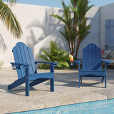 LUE BONA HDPS Adirondack Chairs Set of 4, Long-Lasting All-Season Outdoor Patio Chairs, Hidden Cup Holder, 350 LBS - Photo 9