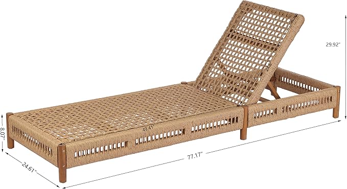 Christopher Knight Home Mercer Acacia Wood Chaise Lounge Chair Outdoor Set of 2 - Photo 2