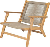Christopher Knight Home Veera Patio Chair Set of 2 with Acacia Wood Frame and Handwoven Rope, Outdoor Lounge Chair - Photo 6