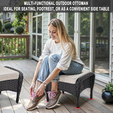 Belord Patio Rocking Chairs Furniture Set of 6, Outdoor Wicker Furniture Sets with Wicker Rocker - Photo 7