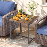 Luxury Outdoor Swivel Rocker Patio Chairs with Metal Side Table - Heavy Duty 3 Piece Patio Furniture Set All Weather - Photo 8