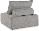 Signature Design by Ashley Bree Zee Straight Modern 3-Piece Outdoor Modular Seating with Tufted Cushion, Gray - Photo 4