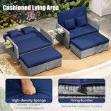 Tangkula Patio Rattan Daybed with 4-Level Adjustable Backrest - Photo 7