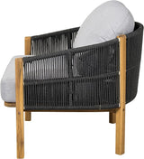 Christopher Knight Home Grotta Acacia Wood Patio Accent Chair Set of 2, Wooden Lounge Chair Outdoor - Photo 9
