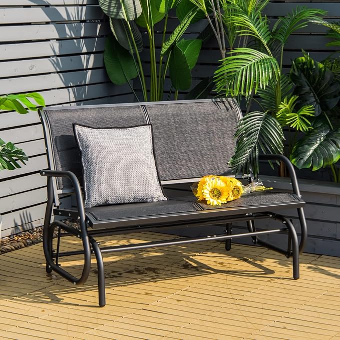Giantex Swing Glider Chair 48 Inch with Spacious Space - Photo 2