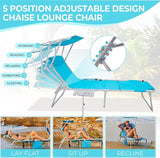 #WEJOY 4 in 1 Tanning Chair with Face Hole & Canopy & Side Table - Photo 8