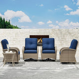 Joyside Wicker Patio Furniture Set, 6 Piece Outdoor Furniture Set with Thickened Cushions, High Back, Deep Seating - Photo 7