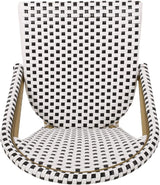 Christopher Knight Home Philomena Outdoor French Bistro Chair (Set of 4), Black + White + Bamboo Print Finish - Photo 10