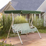 Outsunny 3-Person Porch Swing with Canopy, Patio Swing Chair, Outdoor Canopy Swing Bench with Adjustable Shade - Photo 8