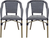 Christopher Knight Home Cecil Bistro Chairs, Black + White + Wood Print - Photo 1