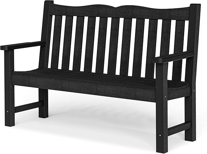 Stoog All-Weather 2-Person Outdoor Bench, 800 lbs Capacity HIPS Plastic Garden Bench for Patio, Backyard, Porch and Park - Photo 1